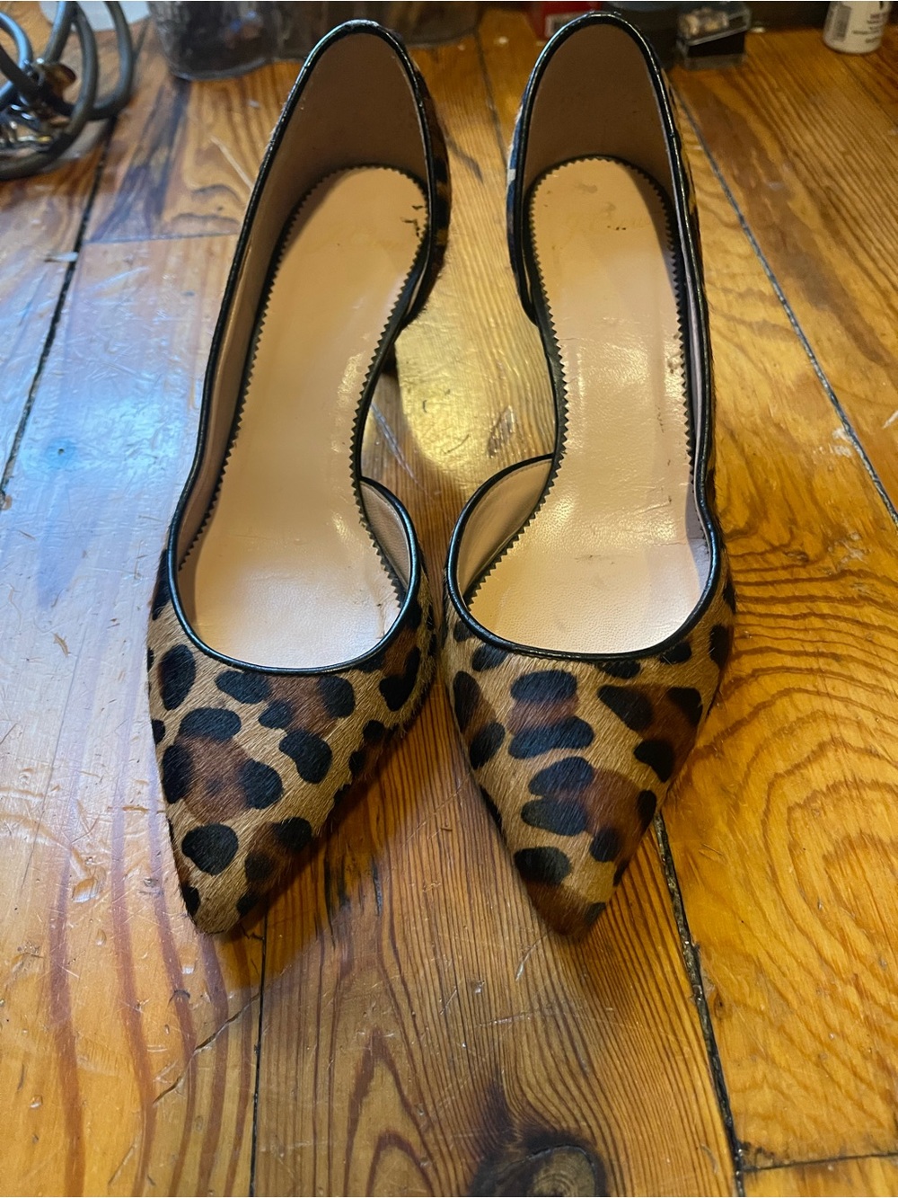 J.CREW leopard calf hair heels size 7. Excellent condition